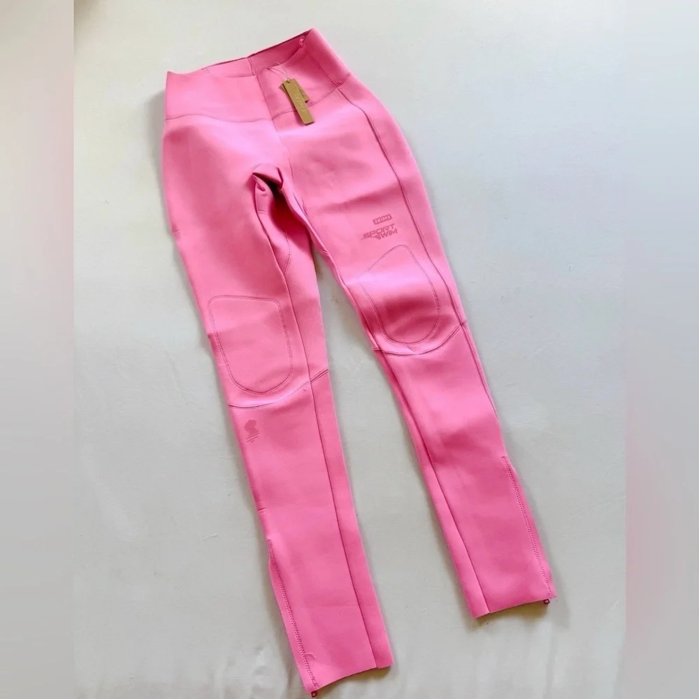 NWT SKIMS Pink Sport Swim Wetsuit Scuba pants in TAFFY size S